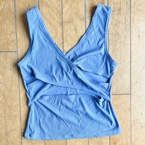 Zyia Activewear Performance Light blue/purple Textured Tank Top Size Medium